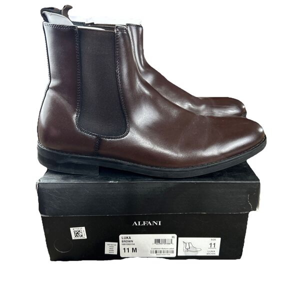 Alfani Luka Mens Ankle Boots 11 Brown - Picture 1 of 7